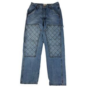 Wrangler Quilted Double Knee Blue Jeans Men's Size 32x32